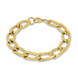 Thick Curb Link Chain Bracelet (Gold-Plated)