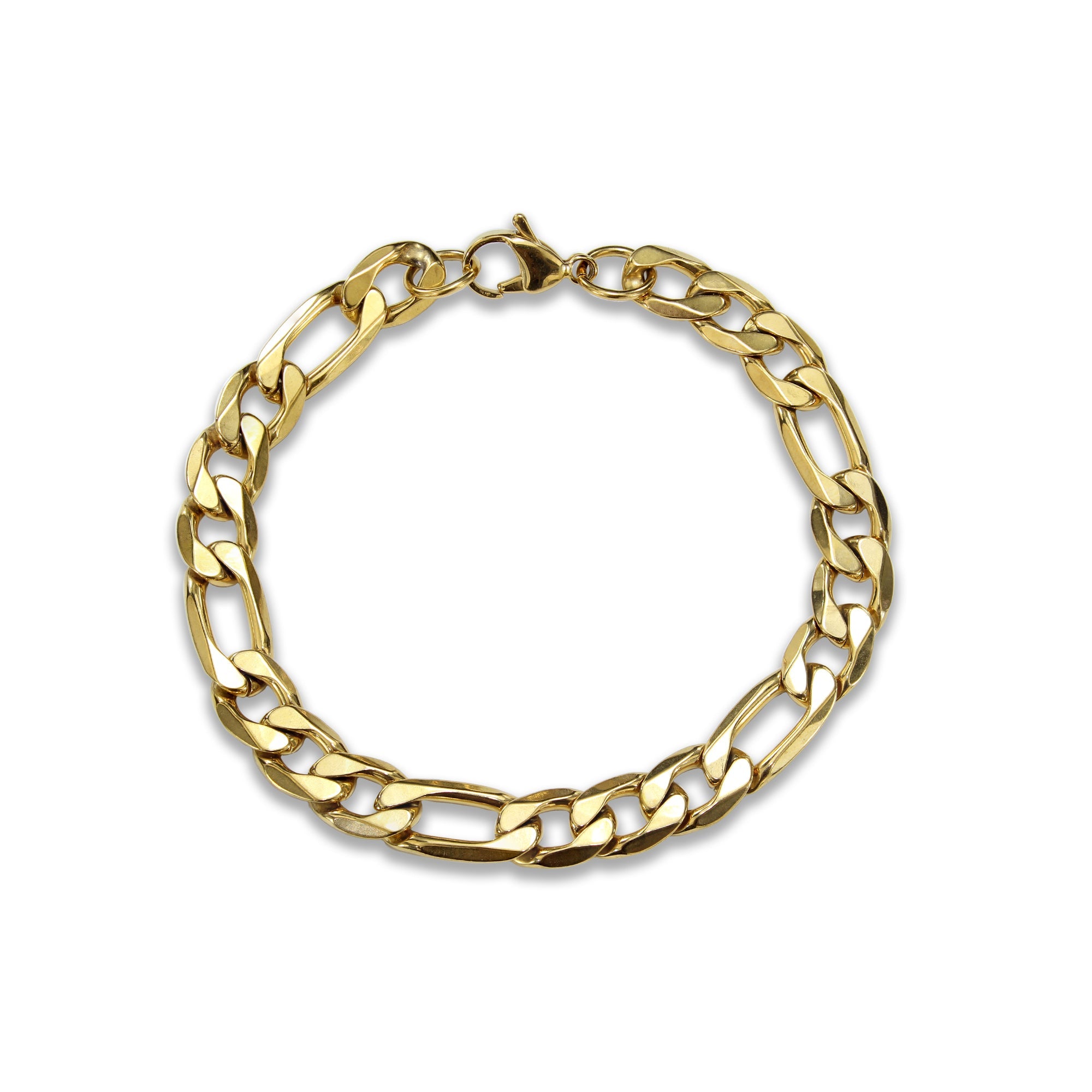 Figaro Chain Bracelet 8.5mm (Gold-Plated)