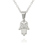 Hamsa Pendant Necklace (Silver-Plated)