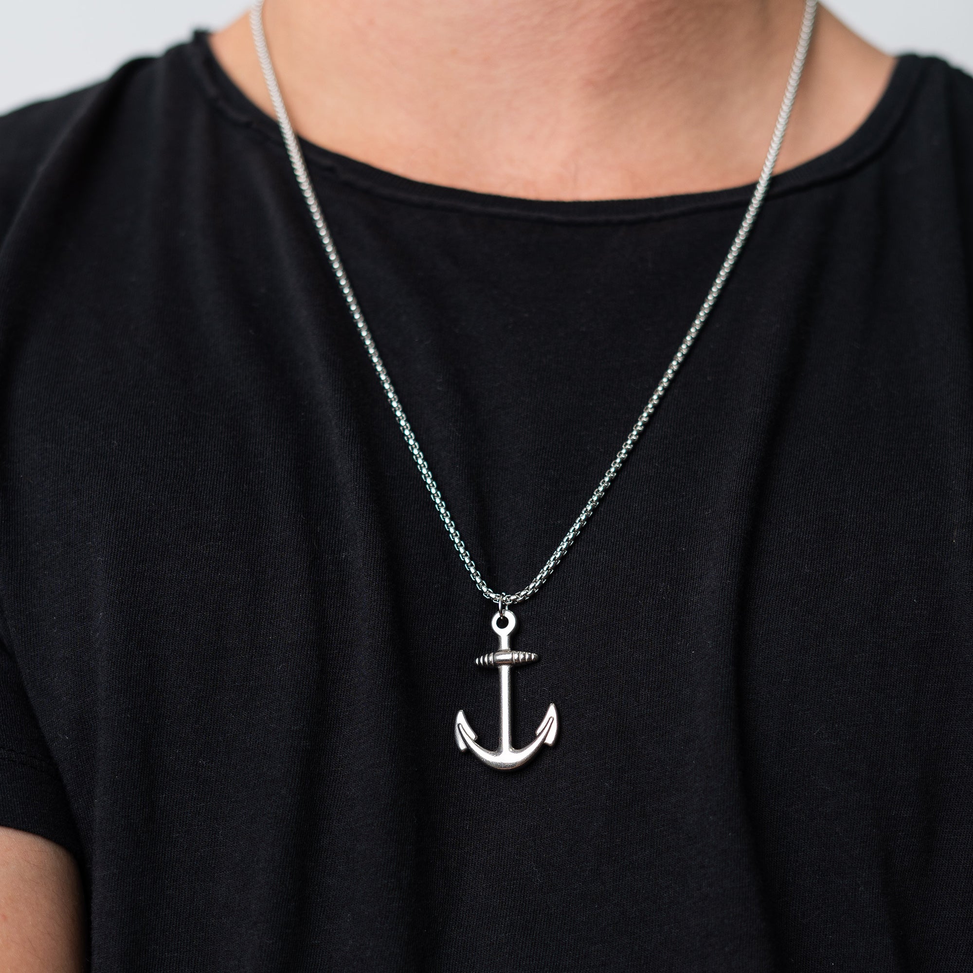 Anchor Necklace (Silver-Plated)