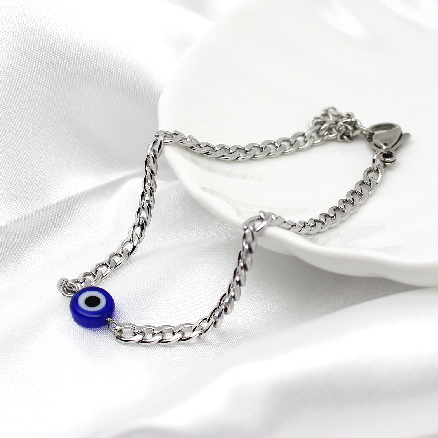 Evil Eye Silver Bracelet (Silver-Plated)