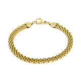 Mesh Chain Snake Link Bracelet (Gold-Plated)