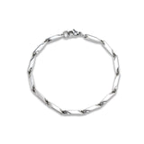 Bar Link Chain Bracelet (Silver-Plated)
