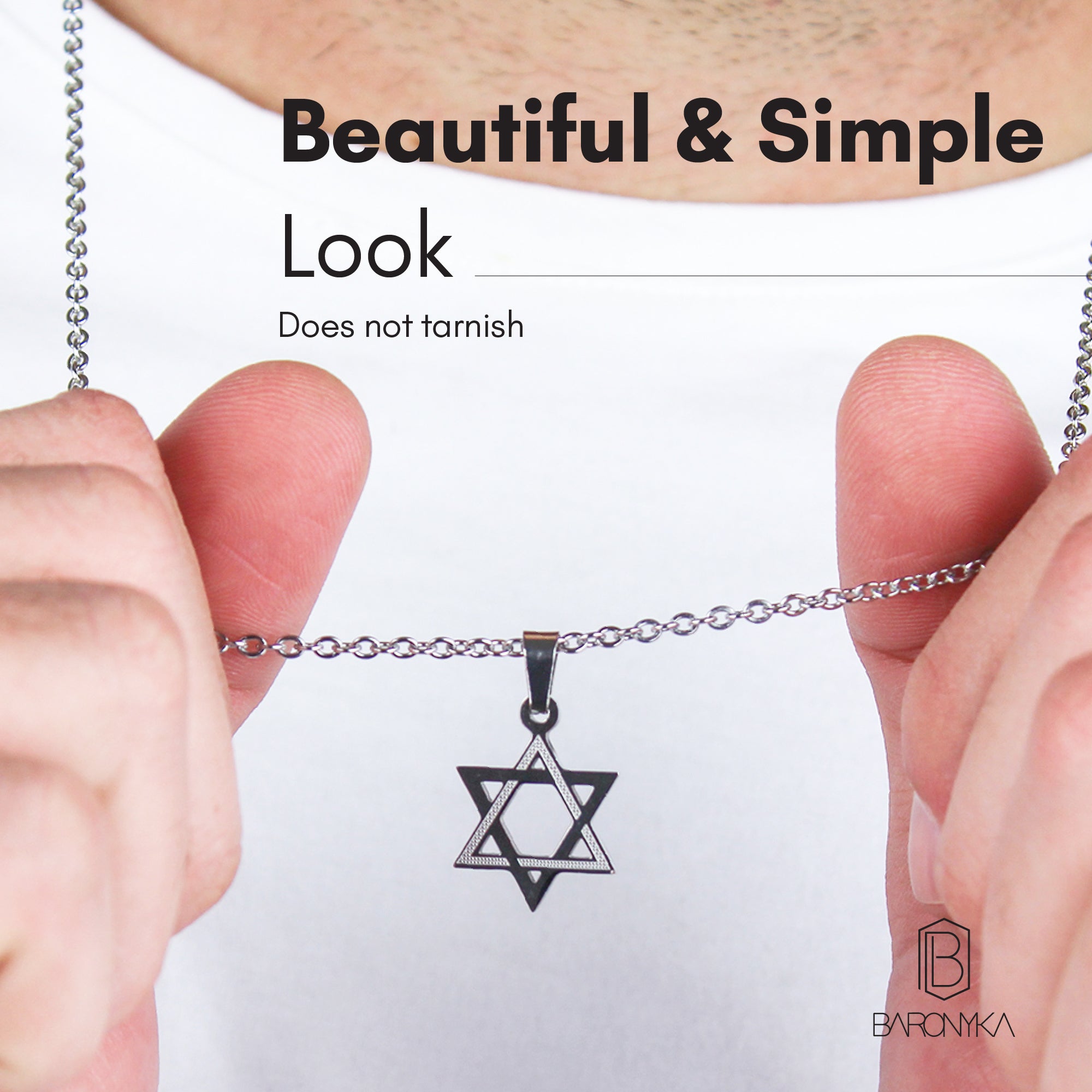 Star Of David Necklace (Silver-Plated)