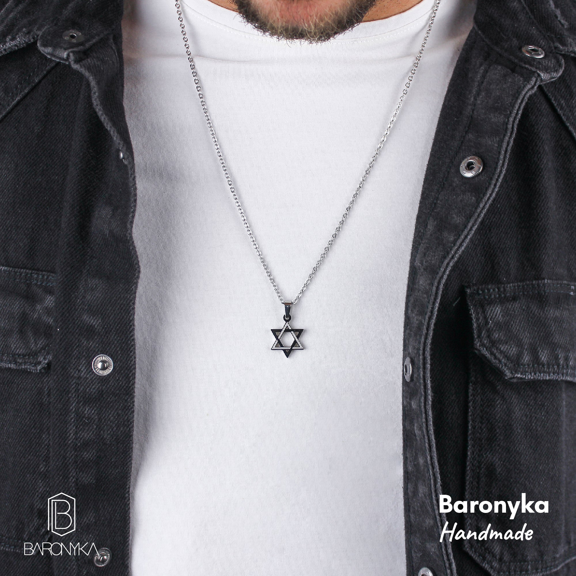 Star Of David Necklace (Silver-Plated)