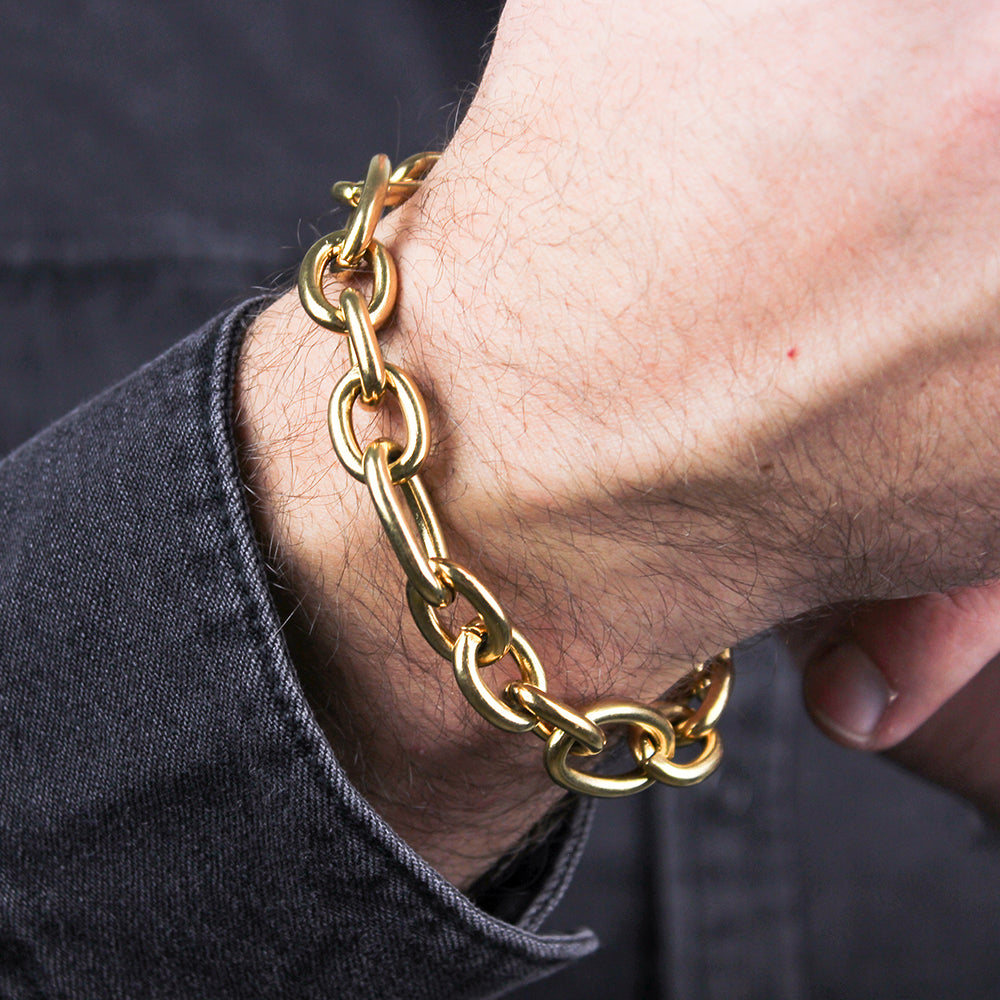 Cable Chain Bracelet (Gold-Plated)