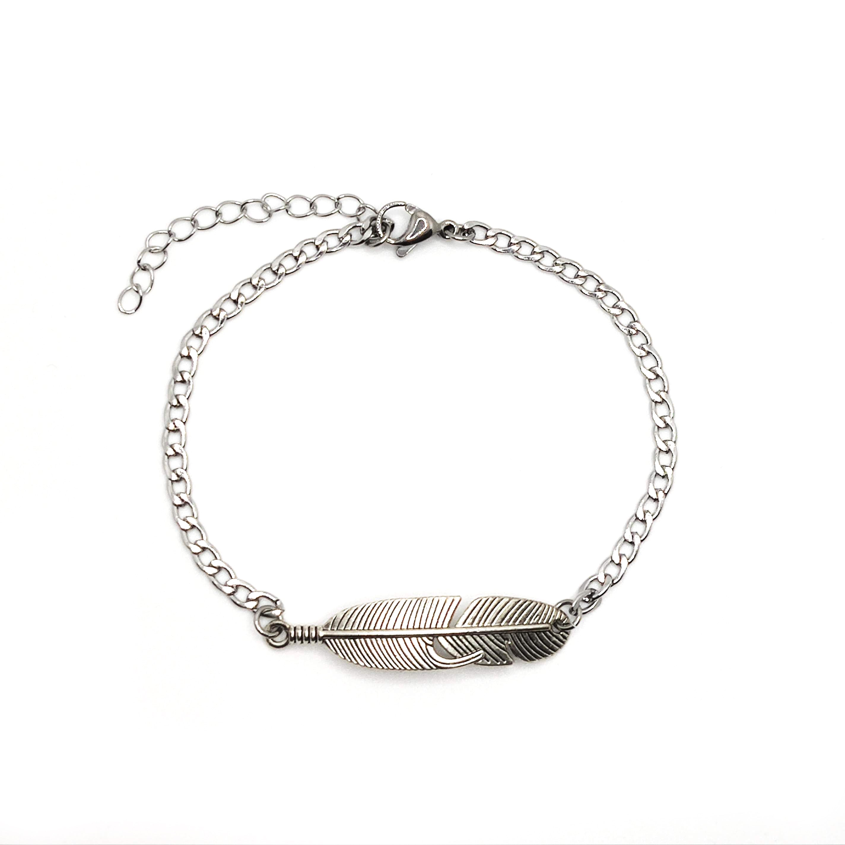 Feather Anklet (Silver-Plated)