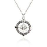 Compass Necklace (Silver-Plated)