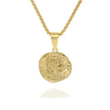 Coin Pendant Necklace (Gold-Plated)
