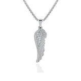 Wing Pendant Necklace (Silver-Plated)