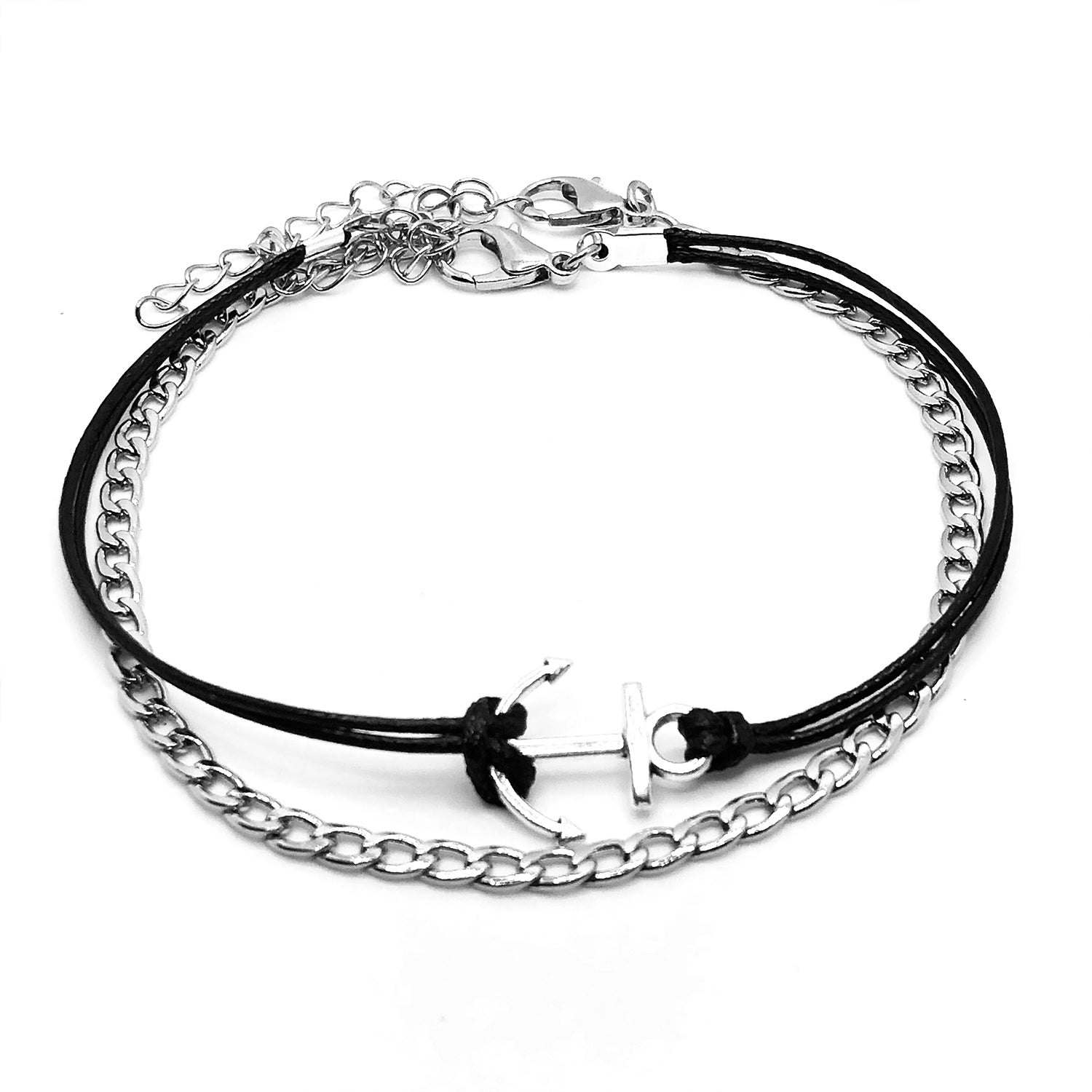 Anchor & Chain Anklet Set