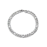Figaro Chain Bracelet (Silver-Plated)